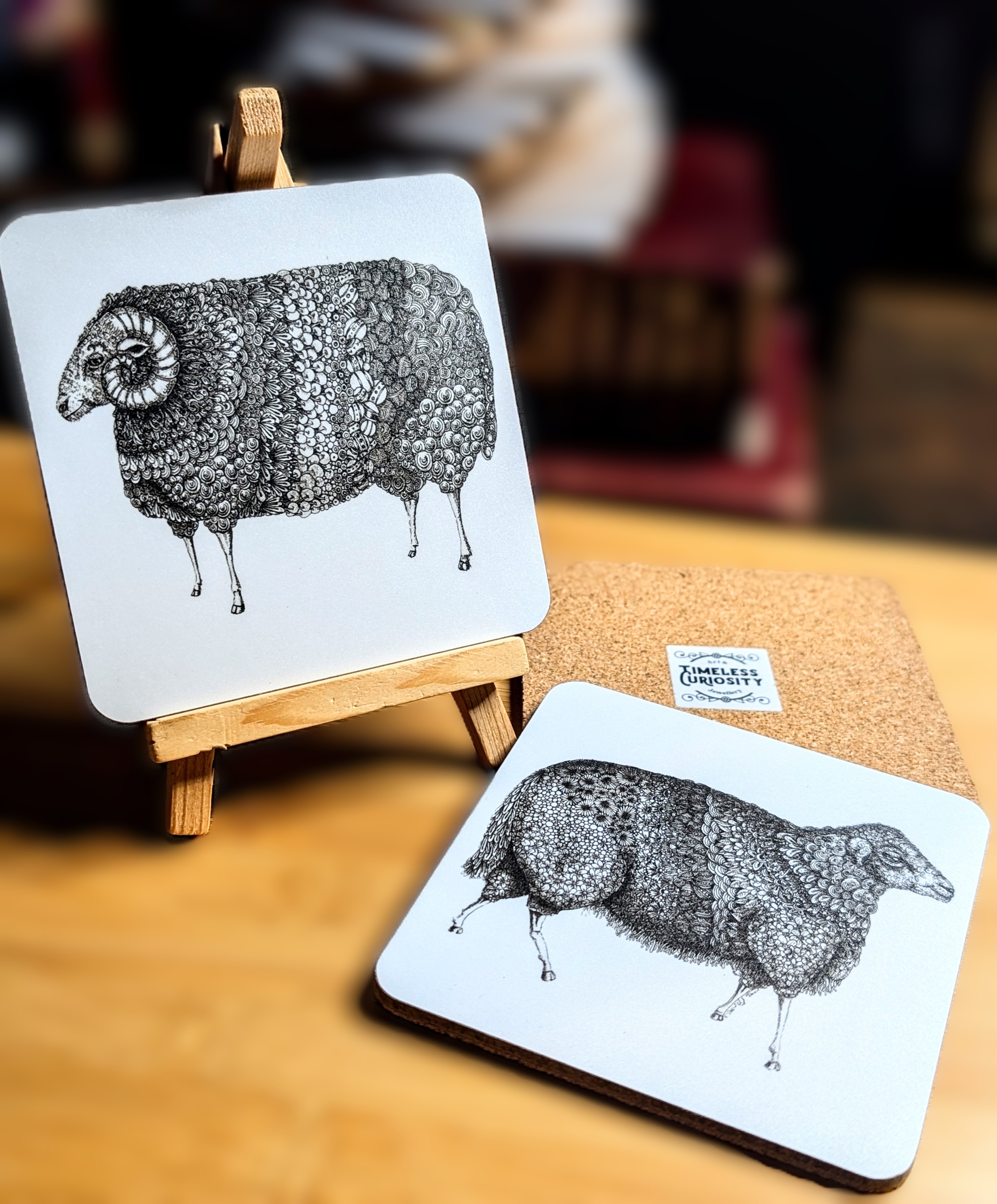 Timeless Curiosity UK Herdwick Sheep coasters